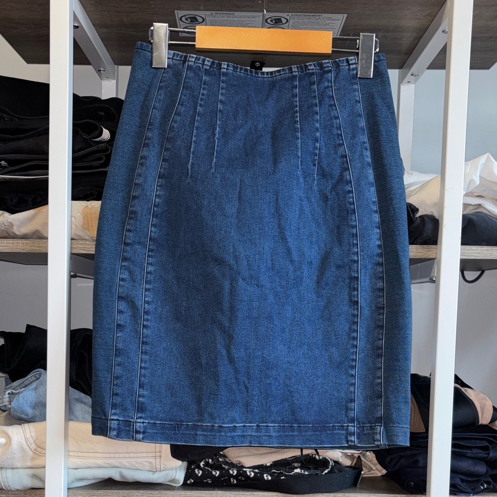 7 for all Mankind Stretch Denim Pencil Skirt
